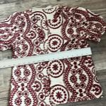 Sézane SEZANE BURGUNDY Embroidered Buttons DOWN Shirt PUFFED Sleeve TOP Sz 36 LULA #181 Photo 9
