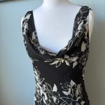 Redux Philip Dicaprio Silk Floral Sleeveless Cowl Neck Midi Dress Size 10 Black Photo 1