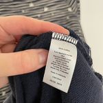 Talbots T BY  Long Sleeve Mixed Print Dress Navy Blue Cream Striped Floral Cotton Photo 6