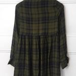 re:named Plaid Button Cuff Front Button Down Tunic Top Or Short Dress Photo 2
