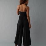 American Eagle Wide-Leg Jumpsuit Black Photo 1