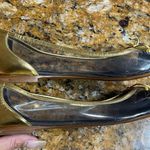 Saint Laurent  Gold Leather And PVC Ballet Flats Photo 5