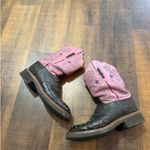 Lucchese  2000 Women’s Pink & Black Full Quill Ostrich Cowboy Boots Size 10 Photo 10