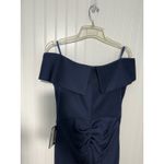 XScape  Navy‎ Blue Off The Shoulder Scuba Gown Evening Formal Dress Size 16 Photo 10