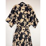 Maison Du Soir Womens Robe Black Selena Floral Kimono Wrap Waist Tie Boho L/XL Size L Photo 9