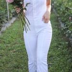 Pilcro and the Letterpress New! Pilcro by Anthropologie White Denim Jumpsuit. Photo 0