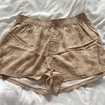 Colsie Beige Tan Camo Cotton Boxer Pajama Shorts Lounge Sleepwear Womens Small Photo 0