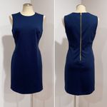 Calvin Klein Navy Blue Sleeveless Career Casual Workwear Shift Sheath Dress 6 Photo 1