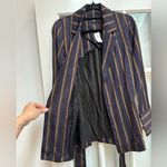 Banana Republic  Navy & Gold Striped SPENCER SUIT JACKET Blazer Size XS NWT $230 Photo 4