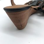 Susina Sandals Wedge Heel Strappy Leather Ankle Strap Black Size 9 Photo 7