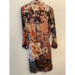 Teri Jon Boho Tapestry Button Down Shirt Dress Long Sleeve Multicolor EUC 4 Brown Photo 5