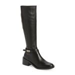 Linea Paolo Women's Kamile Black Leather Knee High Western Riding Boot Size 7.5 Photo 1