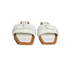 Alexandre Birman NIB Clarita Woven Leather Flat Sandals in White Size 39.5 Photo 1