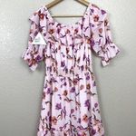 Lost + Wander Garden Of Delight Mini Dress Small S Floral Pink Photo 1