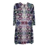 Free People Dress Size Small Fiesta Purple Floral Swing Long Sleeves Boho Photo 3