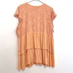 Torrid  3 Plus Size Super Soft V-Neck Lace Bodice Tiered Babydoll Top Peach Boho Photo 11