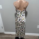 L'Agence L’AGENCE Jodie V Neck Butterfly Slip Dress White Multi Flutter 6 Silk Photo 4
