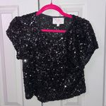 Francesca's Francesca’s Black Sparkly Top Photo 0