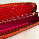 Tory Burch Perry Colorblock Fuchsia, Orange & Red Leather Wallet Vintage EUC Photo 3