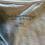 Soft Surroundings  Basic White V-Neck T-shirt Size Large Tee Under Shirt Photo 6