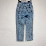Revice Denim Revice Blue Acid Wash Straight Leg Jeans Womens 24 High Rise Button Fly Casual Photo 2