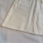 J.Crew Women’s White Denim Frayed Hem Mini Jean Skirt Size 28 | 6 EUC! Photo 4