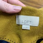 Loft  Petite Textured Open Front Cropped Jacket Bell‎ Sleeve Mustard Yellow XSP Photo 5