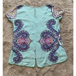 Renee C. Made in U.S.A Stitch Fix Sleeveless Blouse SIZE S Color Cyan Purple Photo 3