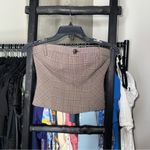 ZARA  Plaid Bustier Top in Brown Glen Check Photo 2