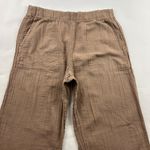 Gap Cocoa Brown Cotton Gauze Wide Leg Lounge Pant M Photo 1