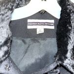 Amanda Smith  Petites Black Wool Jacket Blazer Women’s Size 8P fur collar Photo 3