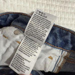 American Eagle AE Blue Demin High Rise Crossover Mom Shorts Sz 00 Cuffed Photo 8