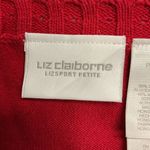 Liz Claiborne Liz Claiborne Lizsport Pettite Sleeveless Sweater Top Size SP Red Cozy Knit Photo 8