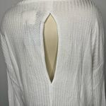 Chaser Women's Small Waffle Knit Keyhole Back Top White Scoop Neck Blouse NWT Photo 5