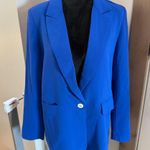 Rachel Zoe Royal Blue Double Breasted Button Front Blazer Suit Jacker Business M Photo 0