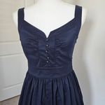Diane Von Furstenberg  x Neiman Marcus Navy Sweetheart Dress – Size 4 Photo 2