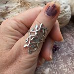 Sterling Silver Extravagant Leaves Ring Silver Photo 3