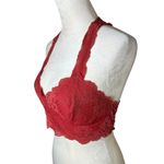 Free People Intimately  Red Lace Racerback Bralette M | Sexy Romantic Valentine Photo 4