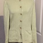 St. John Collection Cardigan Sweater Light Green Button Front Size 8 Photo 0