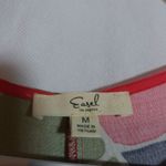 easel Bright Botanical Floral Multicolor Short Sleeve Flowy Top Size M Photo 4