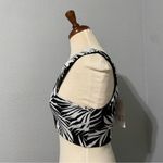 ZARA New Black White Jacquard Casual Party Top Asymmetric Neckline Size L Photo 7