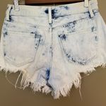 Letter to Julius distressed bleach cut off shorts, size small Blue Photo 1