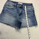 Vervet  Blue Jean Shorts with Raw Hem and Distressed Look Photo 2