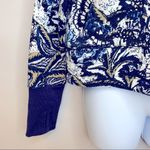 Joie  Caleigh Abstract Blue Floral Cropped Sweatshirt Size M Photo 5