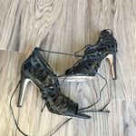 Anthropologie DV Dolve Vita Black Leather Strappy Ankle Strap 4" Heels Pumps Womens Si… Photo 3