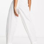 Nike NWT Swoosh woven high waist paneled pants in cream M Photo 2