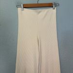& Other Stories & Other Stories Women Cream Ribbed Flare Elastic Waist Pants XS Preppy Stretch Photo 3