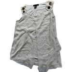 Adele & May Women’s Short Sleeve Top Size Medium Cream White Gold Summer Spring Photo 15