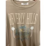Free People x Daydreamer Beverly Hills Cropped Tan Tee, sz M Size M Photo 1
