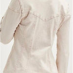 Free People  Women’s Denim Light Pink Wash Snap Front Shaped Western Jacket Sz S Photo 0